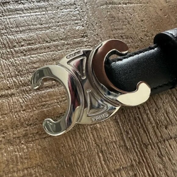 Great condition Celine Belt in black with logo buckle - Picture 2 of 3